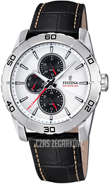 Festina Multifunction Srebrny/Skóra Ø44 mm F16607-5