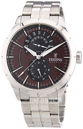 Festina Retro Brązowy/Stal Ø46 mm F16632-6
