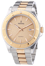 Festina Dress Beżowy/Stal w odcieniu złota Ø40 mm F16685-2