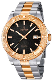 Festina Dress Czarny/Stal w odcieniu złota Ø40 mm F16685-5