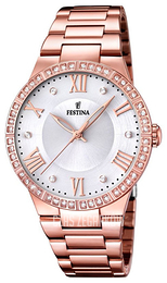 Festina Dress Srebrny/Stal w kolorze różowego złota Ø36 mm F16721-1