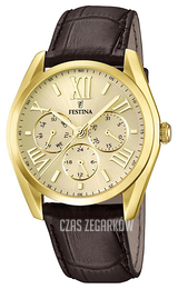 Festina Sport Żółte złoto/Skóra Ø42 mm F16753-2