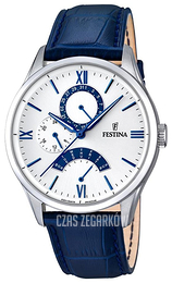 Festina Biały/Skóra Ø43 mm F16823-5