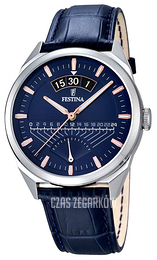 Festina Niebieski/Skóra Ø42 mm F16873-3