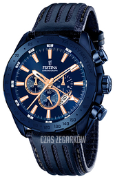 Festina Sport Niebieski/Skóra Ø44 mm F16898-1