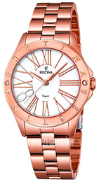 Festina Dress Biały/Stal w kolorze różowego złota Ø33 mm F16926-1