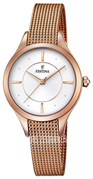 Festina Dress Biały/Stal w kolorze różowego złota Ø32 mm F16960-1
