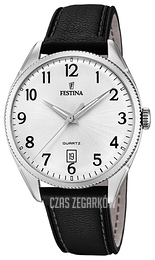 Festina Srebrny/Skóra Ø42 mm F16977-1