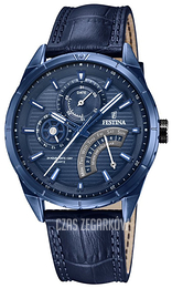 Festina Niebieski/Skóra Ø42 mm F16987-1