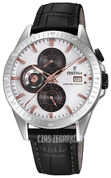 Festina Srebrny/Skóra Ø41 mm F16990-1
