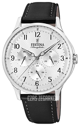 Festina Srebrny/Skóra Ø41 mm F16991-1