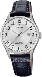 Festina Srebrny/Skóra Ø40 mm F20007-1