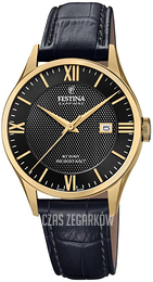 Festina Swiss Made Czarny/Skóra Ø40 mm F20010-4