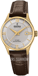 Festina Swiss Made Srebrny/Skóra Ø29 mm F20011-2