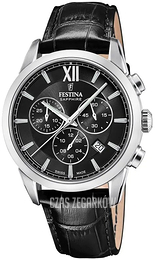 Festina Swiss Made Czarny/Skóra Ø41 mm F20041-4