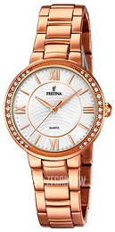 Festina Biały/Stal w kolorze różowego złota Ø30 mm F20222-1