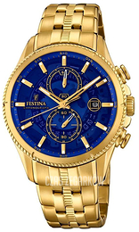 Festina Niebieski/Stal w odcieniu złota Ø43 mm F20269-2