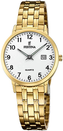 Festina Biały/Stal w odcieniu złota Ø31 mm F20514-1
