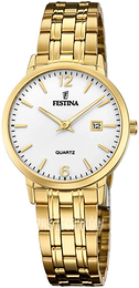 Festina Biały/Stal w odcieniu złota Ø31 mm F20514-2