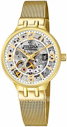 Festina Mademoiselle Szkieletowa tarczy/Stal w odcieniu złota Ø32.5 mm F20580-1