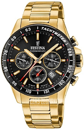 Festina Timeless Czarny/Stal w odcieniu złota Ø43.5 mm F20634-5