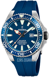 Festina The Original Diver Niebieski/Guma Ø45.7 mm F20664-1