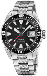 Festina Diver Czarny/Stal Ø44 mm F20669-3