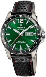 Festina Titanium Zielony/Skóra Ø43 mm F20699-3