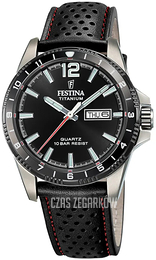 Festina Titanium Czarny/Skóra Ø43 mm F20699-4