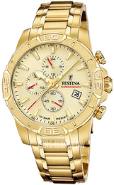Festina Timeless Żółte złoto/Stal w odcieniu złota Ø45 mm F20705-2