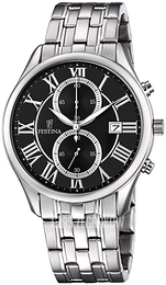 Festina Retro Czarny/Stal Ø42 mm F6854-4