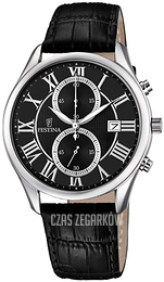 Festina Retro Czarny/Skóra Ø42 mm F6855-4