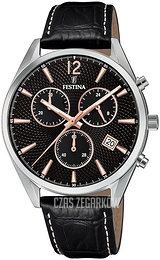 Festina Timeless Czarny/Skóra Ø41.5 mm F6860-7