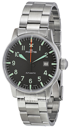 Fortis Flieger Czarny/Stal Ø40 mm 595.11.41.M