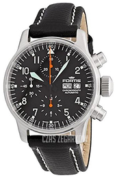 Fortis Flieger Czarny/Skóra Ø40 mm 597.11.11.L01