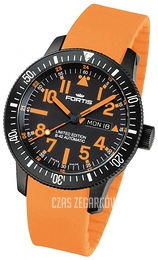 Fortis B-42 Black Czarny/Guma Ø42 mm 647.28.13.Si19