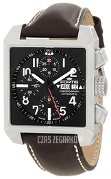 Fortis Square Czarny/Skóra 667.10.41.L16