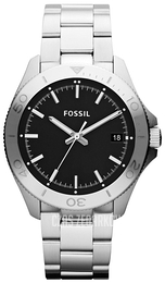 Fossil Retro Traveler Czarny/Stal Ø45 mm AM4441