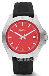Fossil Retro Traveler Czerwony/Guma Ø44 mm AM4445