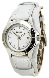 Fossil Biały/Skóra Ø36 mm AM4458