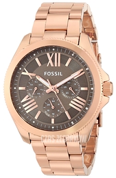 Fossil Cecile Brązowy/Stal w kolorze różowego złota Ø42 mm AM4533