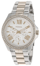 Fossil Biały/Stal Ø40 mm AM4543