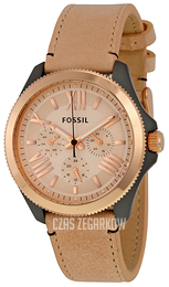 Fossil Różowe złoto/Skóra Ø40 mm AM4624