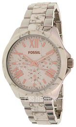 Fossil Biały/Stal Ø40 mm AM4639