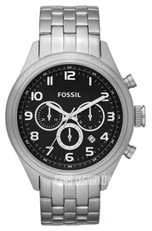 Fossil Asher Czarny/Stal Ø46 mm BQ1026