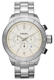 Fossil Logan Kremowy/Stal Ø48 mm BQ1048