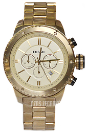 Fossil Kremowy/Stal w odcieniu złota Ø45 mm BQ1049