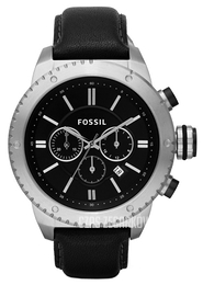 Fossil Logan Czarny/Skóra Ø48 mm BQ1051