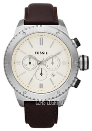 Fossil Logan Kremowy/Skóra Ø48 mm BQ1052
