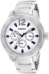Fossil Biały/Stal Ø40 mm BQ2105